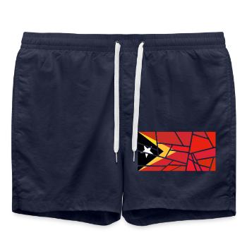 Drapeau du pays Timor oriental Timor Leste - Short de bain - bleu marine - Devant - AI Model Male 185 light (185cm)