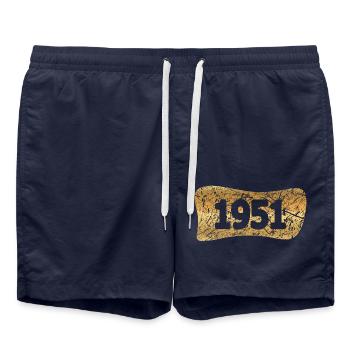 1951 - Short de bain - bleu marine - Devant - AI Model Male 185 light (185cm)