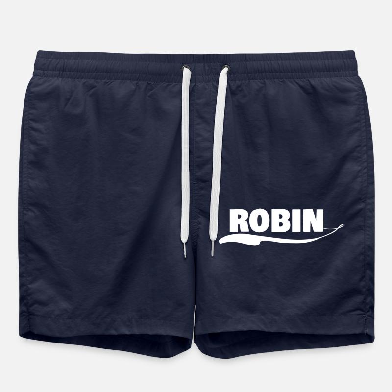 Prénom robin - Short de bain - bleu marine