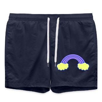 arc-en-ciel - Short de bain - bleu marine - Devant - AI Model Male 185 light (185cm)