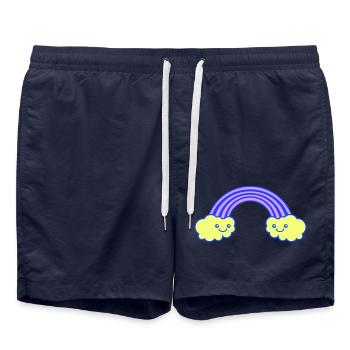 Arc-en-ciel - Short de bain - bleu marine - Devant - AI Model Male 185 light (185cm)