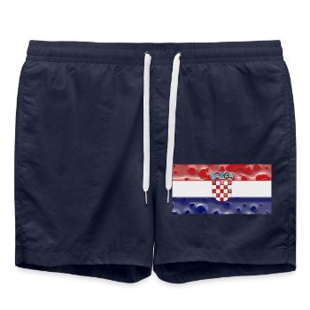 Croatie (Hrvatska) - Short de bain - bleu marine - Devant - AI Model Male 185 light (185cm)