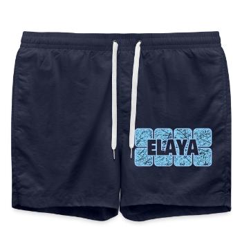 Elaya als Ehefrau - Badeshorts - French Navy - Vorne - AI Model Male 185 light (185cm)
