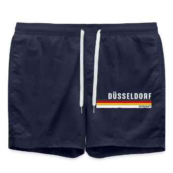 Klassik Retro Düsseldorf - Germany Pride - Badeshorts - French Navy - Vorne - AI Model Male 185 light (185cm)