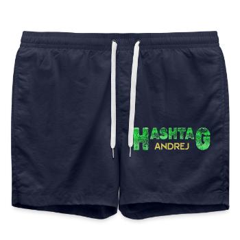 Geschenk für Andrej - Badeshorts - French Navy - Vorne - AI Model Male 185 light (185cm)