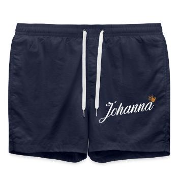 Johanna Nom personnalisé pour les femmes Enfants Bambins - - Short de bain - bleu marine - Devant - AI Model Male 185 light (185cm)