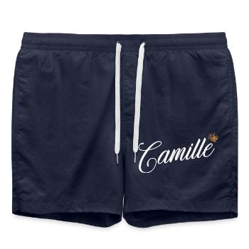 Camille Name für Frauen Kinder Kleinkinder - Camille - Badeshorts - French Navy - Vorne - AI Model Male 185 light (185cm)