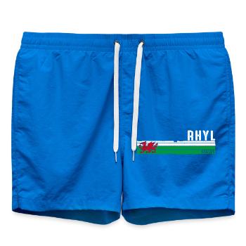Rhyl: Welsh Charm and Coastal Beauty - Swim Trunks - cobalt blue - Front