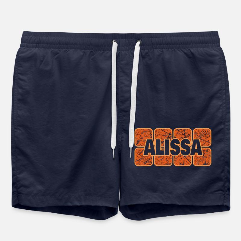 First name Alissa - Swim Trunks - french navy