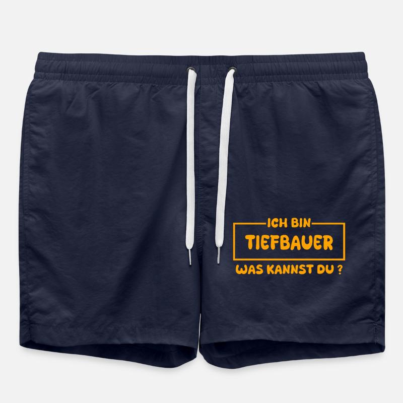 Beruf Tiefbauer - Badeshorts - French Navy