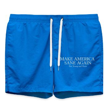 MASA - Make America Sane Again - Badeshorts - Cobalt blue - Vorne