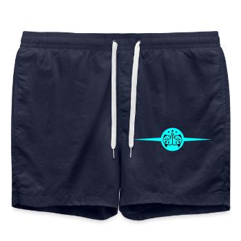 Fischen Angelhaken Fische - Badeshorts - French Navy - Vorne - AI Model Male 185 light (185cm)