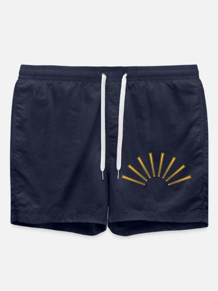 retro sunshine rays of sunlight - Swim Trunks - french navy