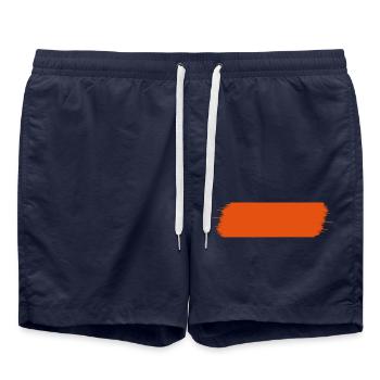 Klecks | Marker | chrabel | frayed area - Swim Trunks - french navy - Front - AI Model Male 185 light (185cm)