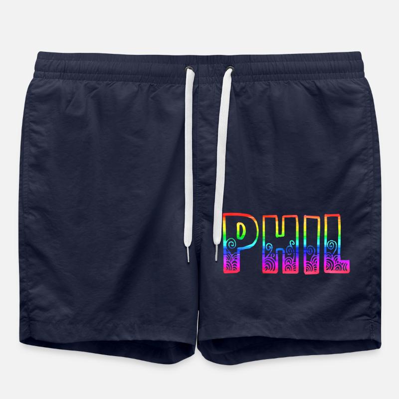 phil rs regenbogen - Badeshorts - French Navy