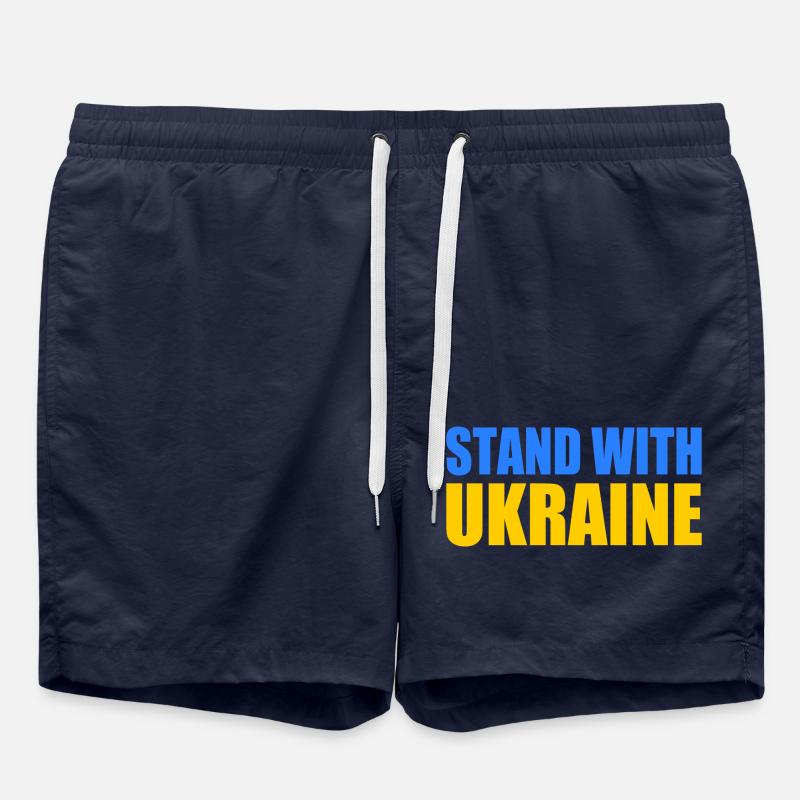 stand with ukraine - Short de bain - bleu marine