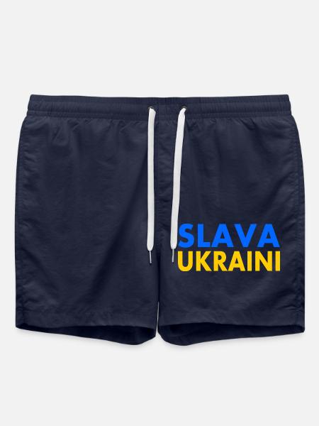 Slava ukraini - Swim Trunks - french navy