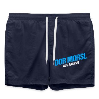 Der Marcel aus Sachsen - Badeshorts - French Navy - Vorne - AI Model Male 185 light (185cm)