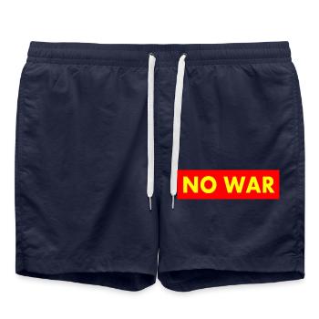 No war - Badeshorts - French Navy - Vorne - AI Model Male 185 light (185cm)