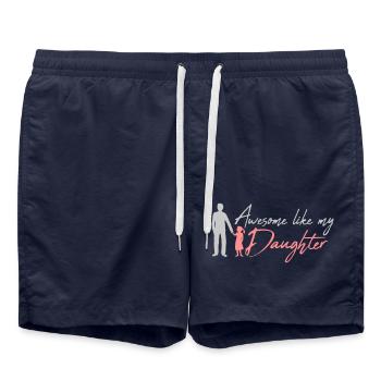 Génial comme ma fille - Short de bain - bleu marine - Devant - AI Model Male 185 light (185cm)