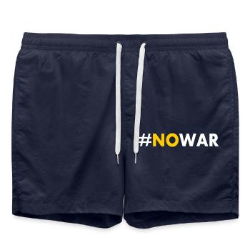 No war - Swim Trunks - french navy - Front - AI Model Male 185 light (185cm)