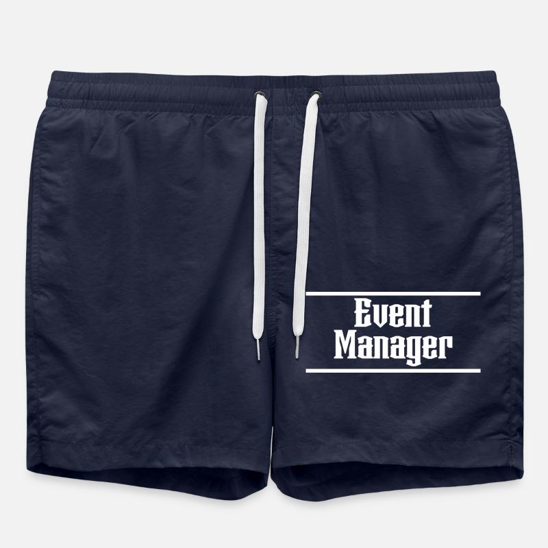 Blanc Design Event Manager - Short de bain - bleu marine