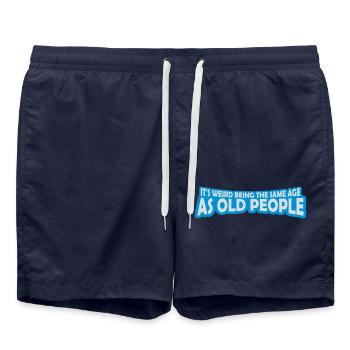 being old people age - Badeshorts - French Navy - Vorne - AI Model Male 185 light (185cm)
