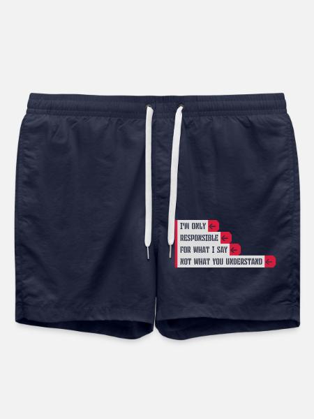 what I say Zitat - Badeshorts - French Navy
