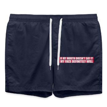 my face definitely will - Swim Trunks - french navy - Front - AI Model Male 185 light (185cm)