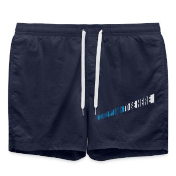 I closed my book - Badeshorts - French Navy - Vorne - AI Model Male 185 light (185cm)