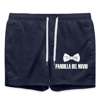 Pandilla del Novio Boyfriend Gang Groomsmen Gift - Swim Trunks - french navy - Front - AI Model Male 185 light (185cm)