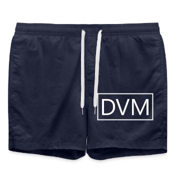 DVM Proud Graduated Veterinary Student Gift - Swim Trunks - french navy - Front - AI Model Male 185 light (185cm)