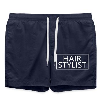 Hair Stylist Proud Graduated Hair Stylist Gift - Swim Trunks - french navy - Front - AI Model Male 185 light (185cm)