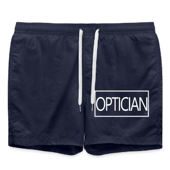 Optiker stolzer diplomierter Optikerstudent - Badeshorts - French Navy - Vorne - AI Model Male 185 light (185cm)