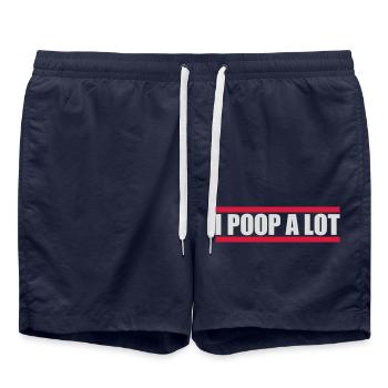 Je fais beaucoup caca - Short de bain - bleu marine - Devant - AI Model Male 185 light (185cm)