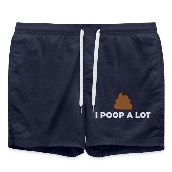 Je fais beaucoup caca - Short de bain - bleu marine - Devant - AI Model Male 185 light (185cm)