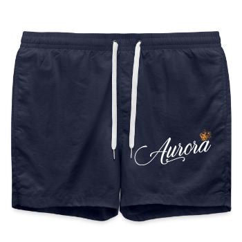 Aurora Custom Name für Frauen Kinder Kleinkinder - - Badeshorts - French Navy - Vorne - AI Model Male 185 light (185cm)