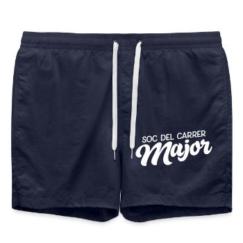 Soc del carrer Major - Short de bain - bleu marine - Devant - AI Model Male 185 light (185cm)