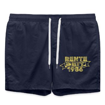Rentner 1986 - Badeshorts - French Navy - Vorne - AI Model Male 185 light (185cm)