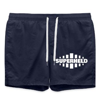 Gift for Superhero - Swim Trunks - french navy - Front - AI Model Male 185 light (185cm)