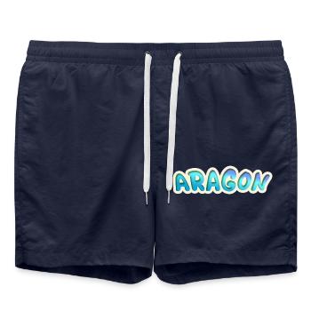 Job Aragon - Short de bain - bleu marine - Devant - AI Model Male 185 light (185cm)