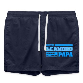 Gift for Leandro - Swim Trunks - french navy - Front - AI Model Male 185 light (185cm)