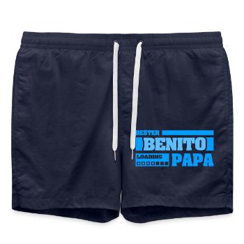 Geschenk für Benito - Badeshorts - French Navy - Vorne - AI Model Male 185 light (185cm)