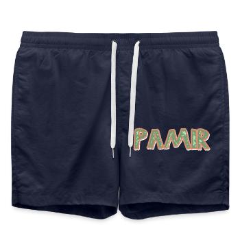 Geschenk für Pamir - Badeshorts - French Navy - Vorne - AI Model Male 185 light (185cm)