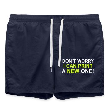 dont worry i can print a new one - Badeshorts - French Navy - Vorne - AI Model Male 185 light (185cm)