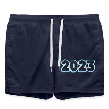 Eisblock 2023 - Badeshorts - French Navy - Vorne - AI Model Male 185 light (185cm)