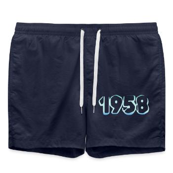 1958 - Badeshorts - French Navy - Vorne - AI Model Male 185 light (185cm)