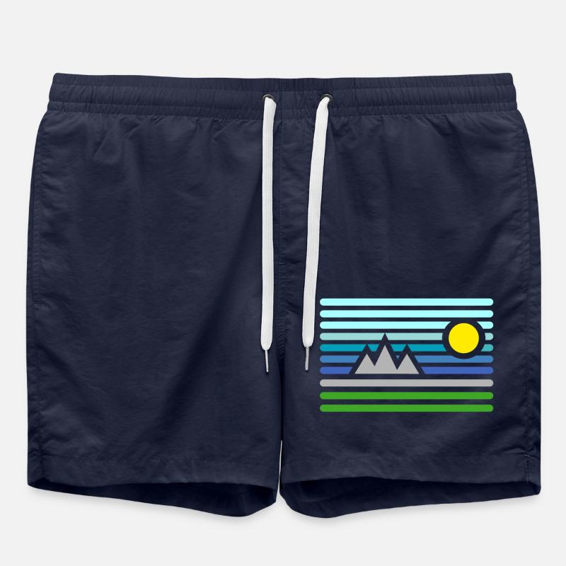 mountains - Swim Trunks - french navy