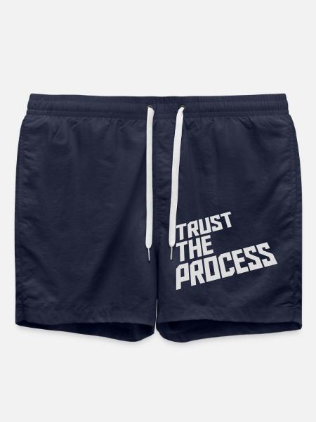 trust the process Quote - Swim Trunks - french navy