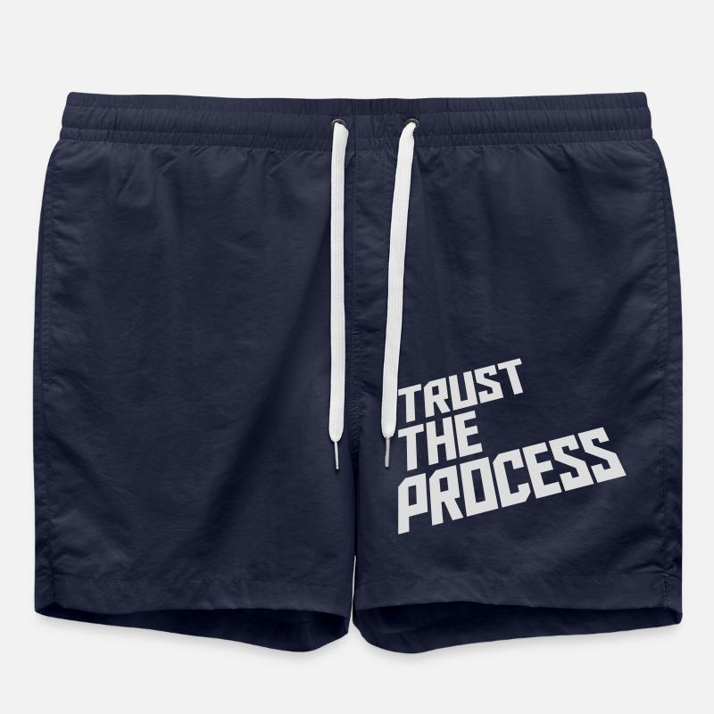 trust the process Quote - Swim Trunks - french navy